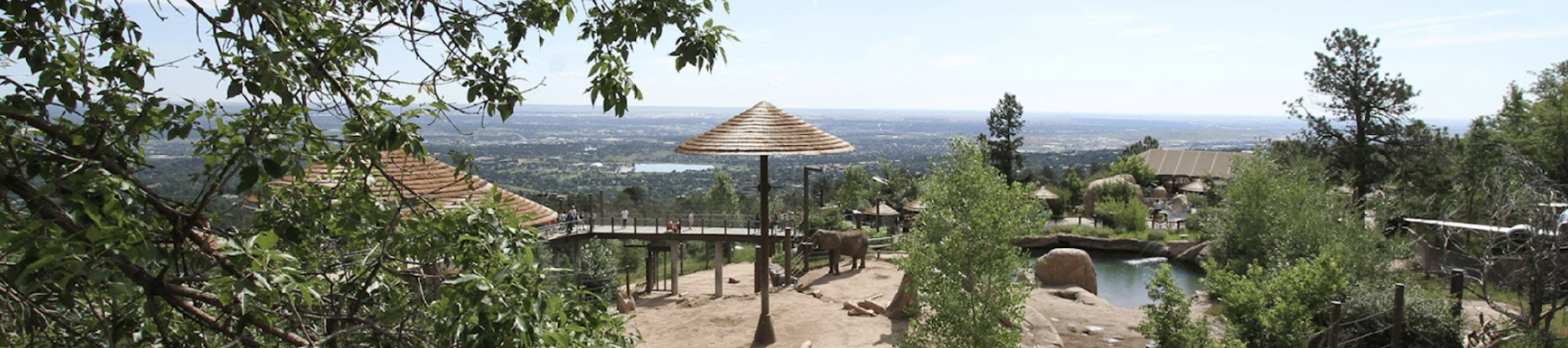 An overlook at Cheyenne Mountain Zoo