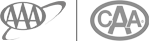 The image features the logos of AAA (American Automobile Association) and CAA (Canadian Automobile Association).