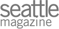 The image is a logo for "Seattle Magazine," with the text displayed in a stylized, lowercase font.
