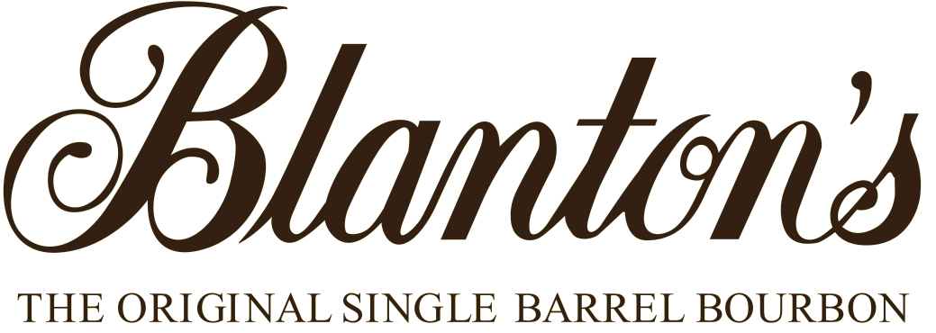 Logo of Blanton's, a brand known for "The Original Single Barrel Bourbon" with elegant cursive and block letters.
