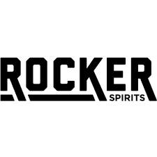 The image shows a logo with the text "ROCKER SPIRITS" in bold, stylized black lettering.